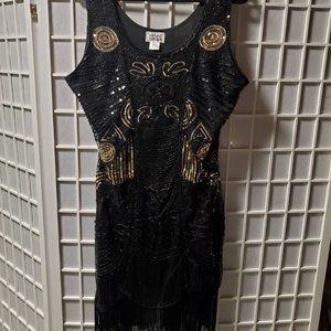 Stunning Unique Vintage 1920s beaded flapper dress